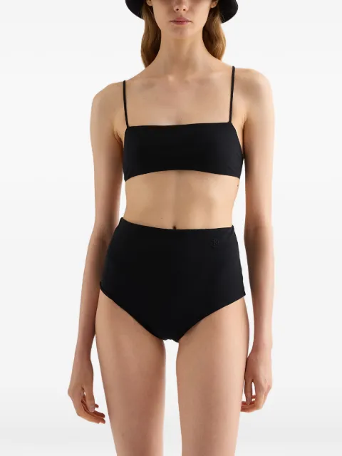 Jil Sander embroidered monogram bikini bottom