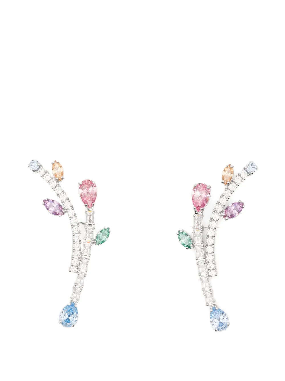 Swarovski x Ariana Grande drop-design earrings - Argento