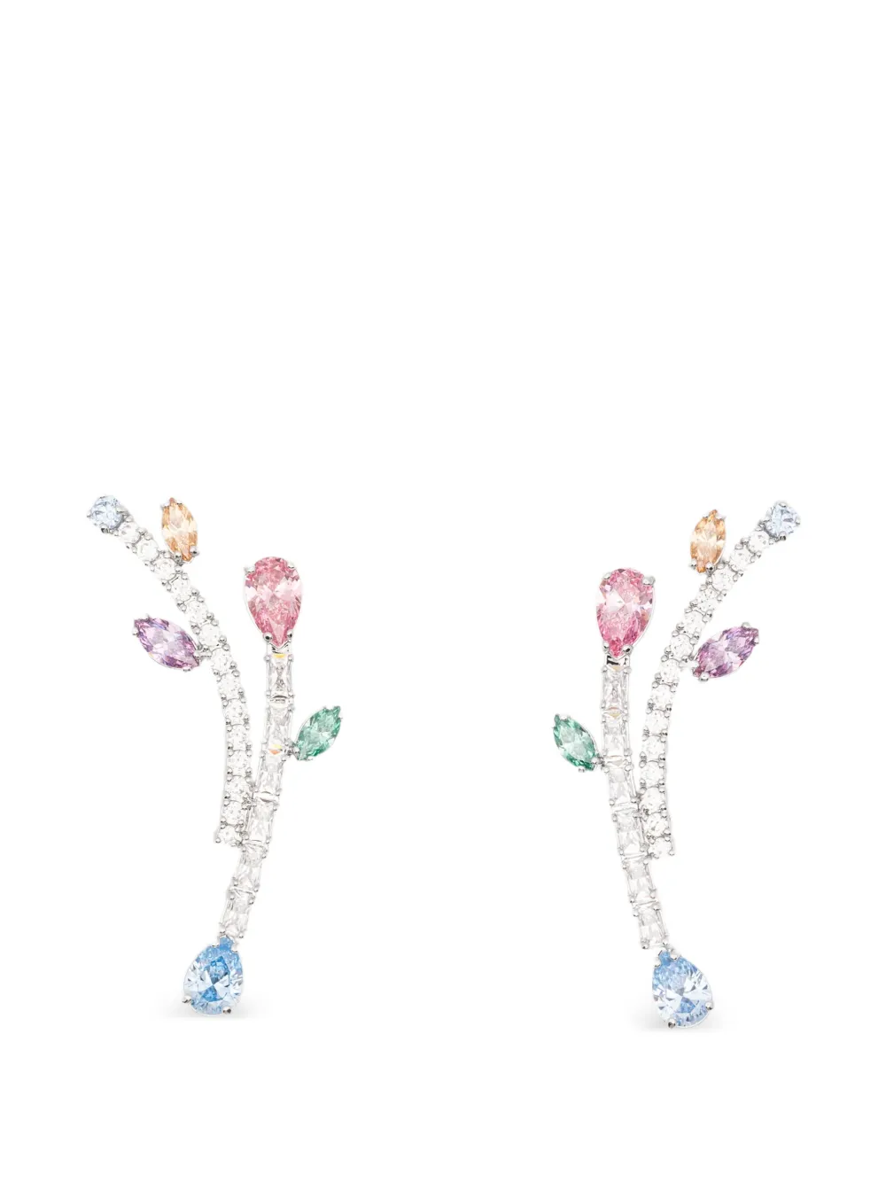 Swarovski x Ariana Grande drop-design earrings - Argento