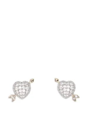 Clip Orecchini Grigio Con Cristalli - Modello Daring Di Bello London - Per Orecchie Non Forate - 2