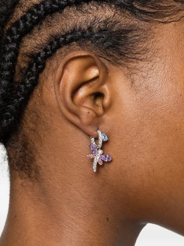 Ariana Grande x Swarovski スワロフスキー フープピアス Swarovski x Ariana Grande フープピアス | シルバートーン | FARFETCH JP