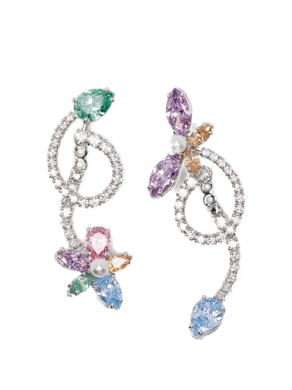 Swarovski Orecchini asimmetrici con cristalli x Ariana Grande - Argento