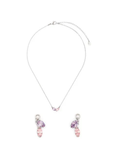 Swarovski x Ariana Grande crystal earrings and necklace set