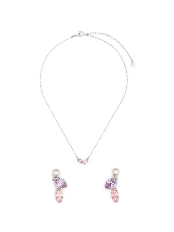 Ariana Grande x Swarovski ネックレスとピアスセット Swarovski x Ariana Grande クリスタル ピアス＆ネックレス セット