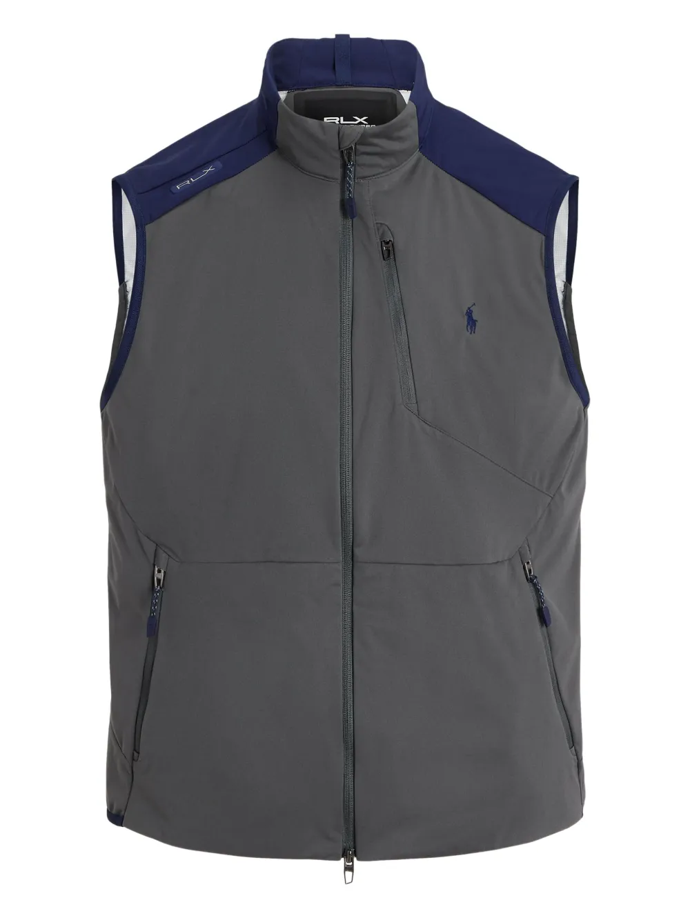 RLX Ralph Lauren colour-block zip-up gilet | Grey | Image 1