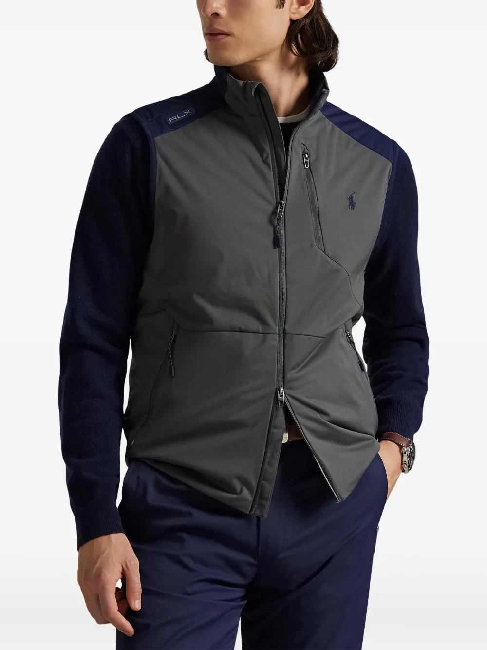 RLX Ralph Lauren Bodywarmer met colourblocking Grijs