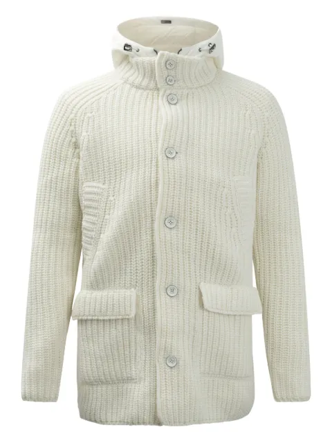 Herno button hooded coat