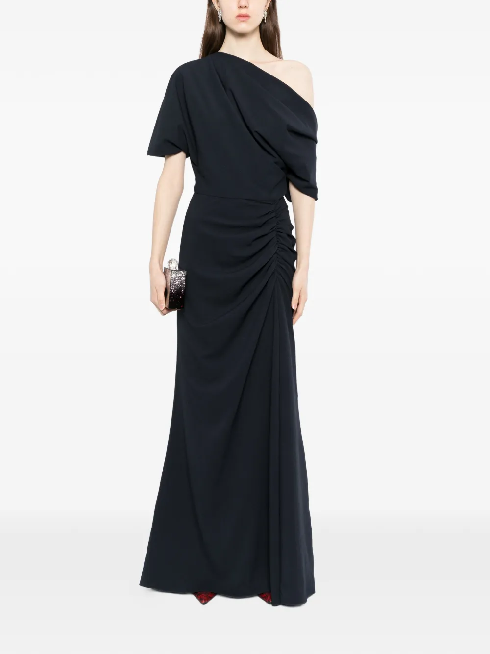 Pebble Crepe Slouch Maxi Dress