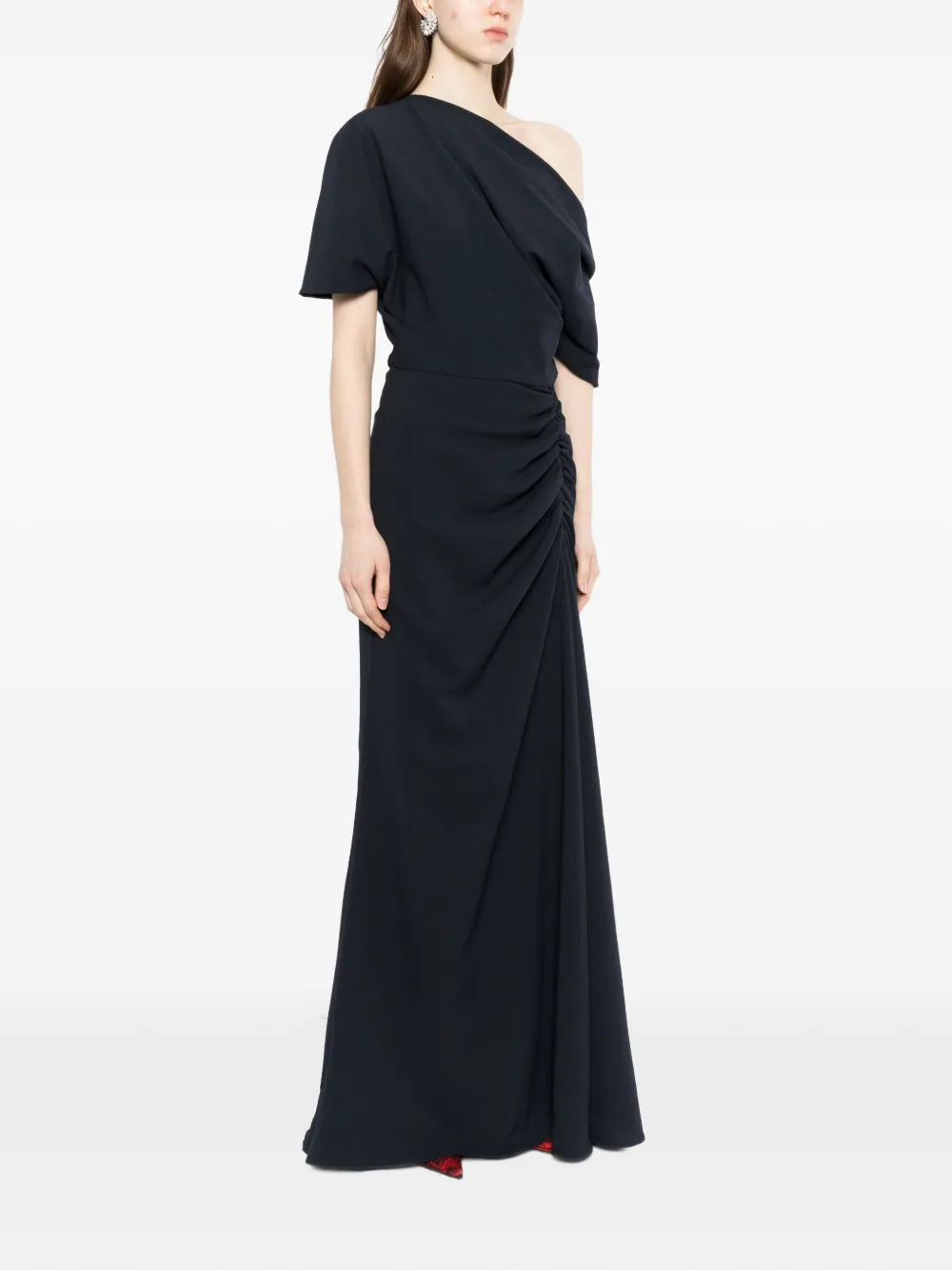 Pebble Crepe Slouch Maxi Dress