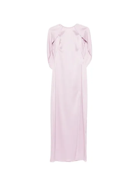 Amsale column cape maxi dress