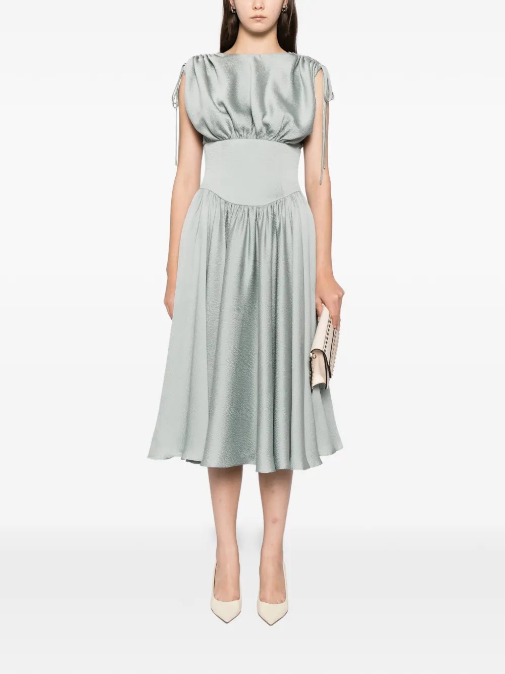 Amsale Satijnen jurk - Groen