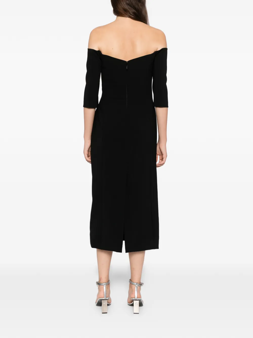 Amsale crepe dress Zwart