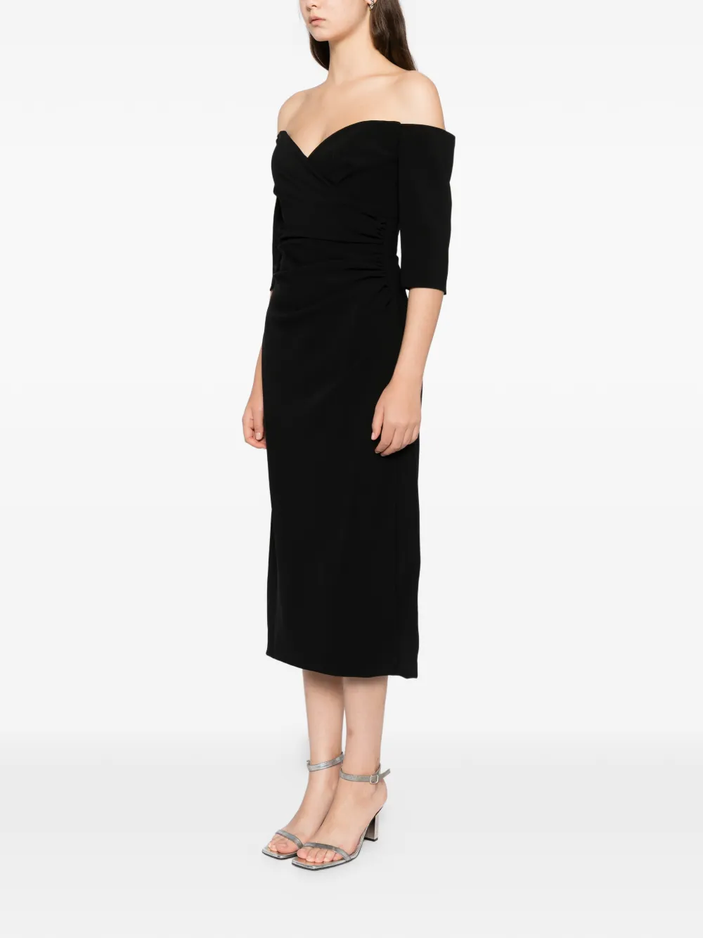 Amsale crepe dress Zwart