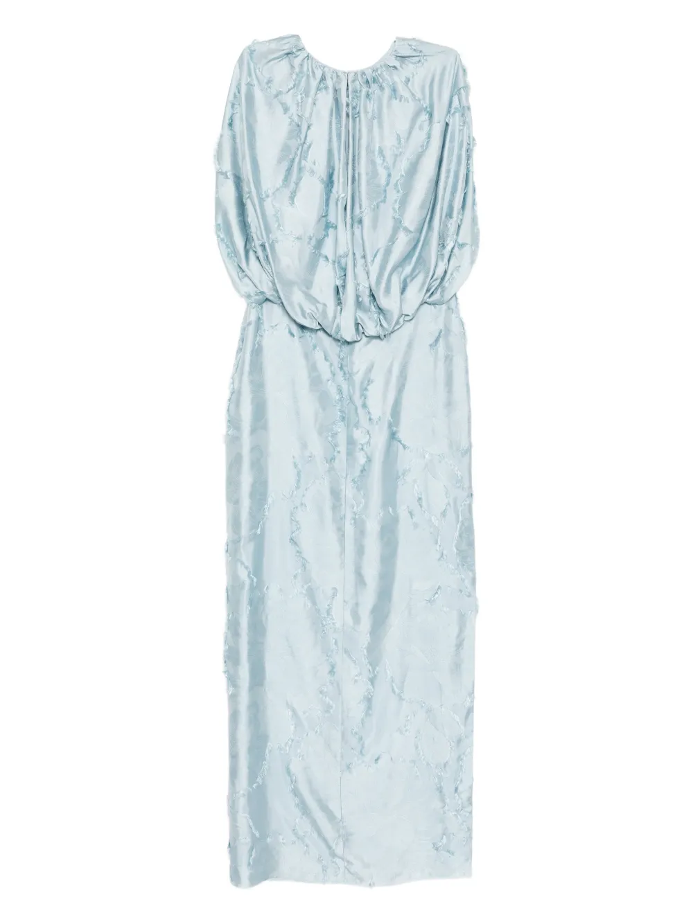 Amsale Jurk met bloemen jacquard - Blauw