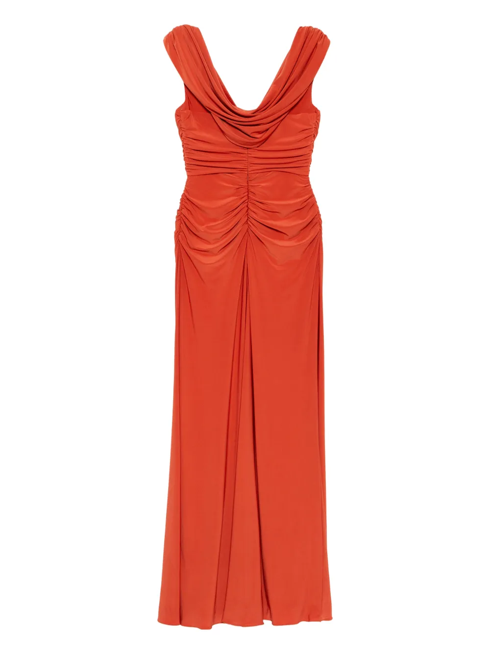 Amsale Satijnen jersey jurk - Oranje