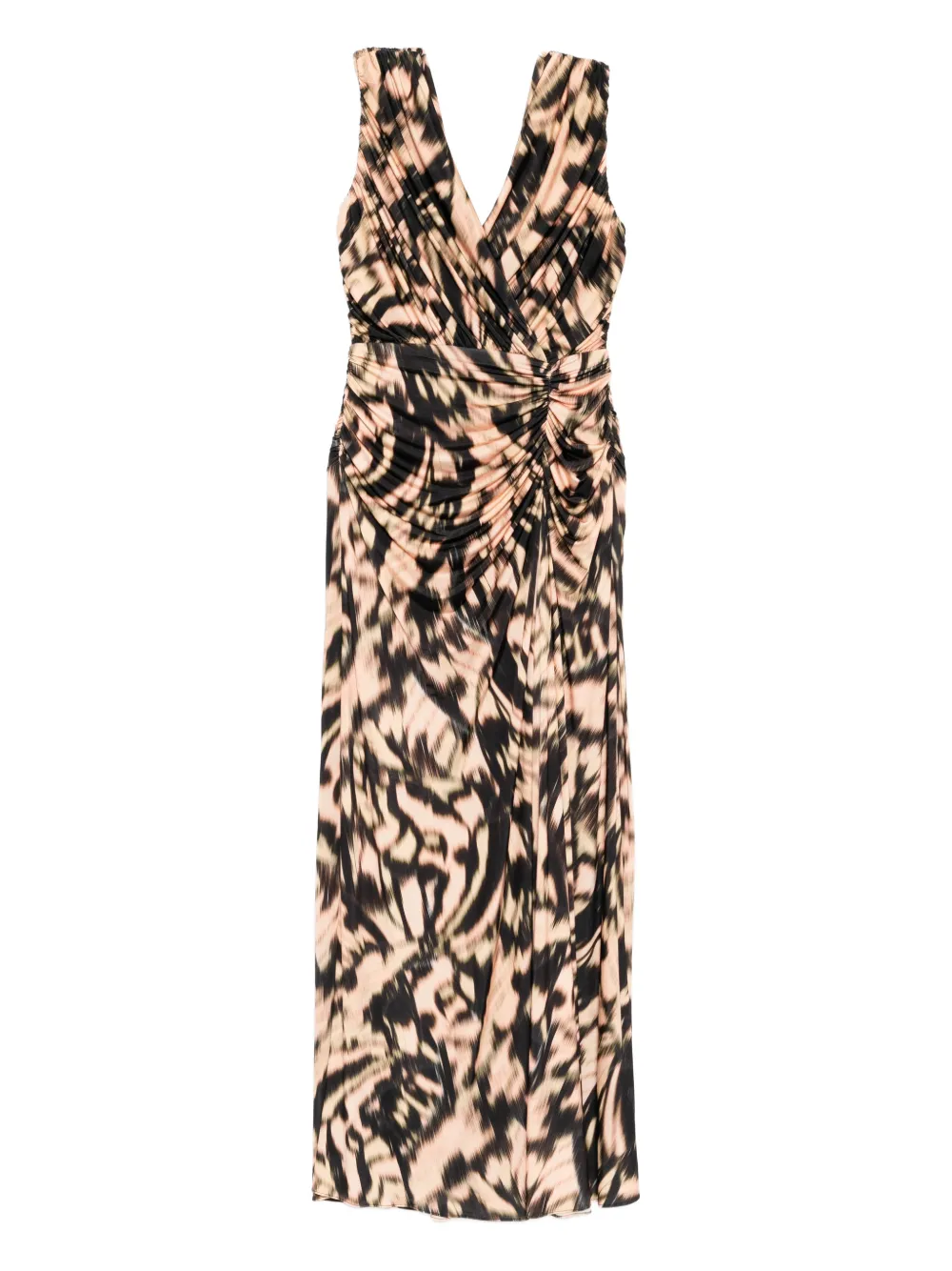Amsale printed satin dress - Neutrals