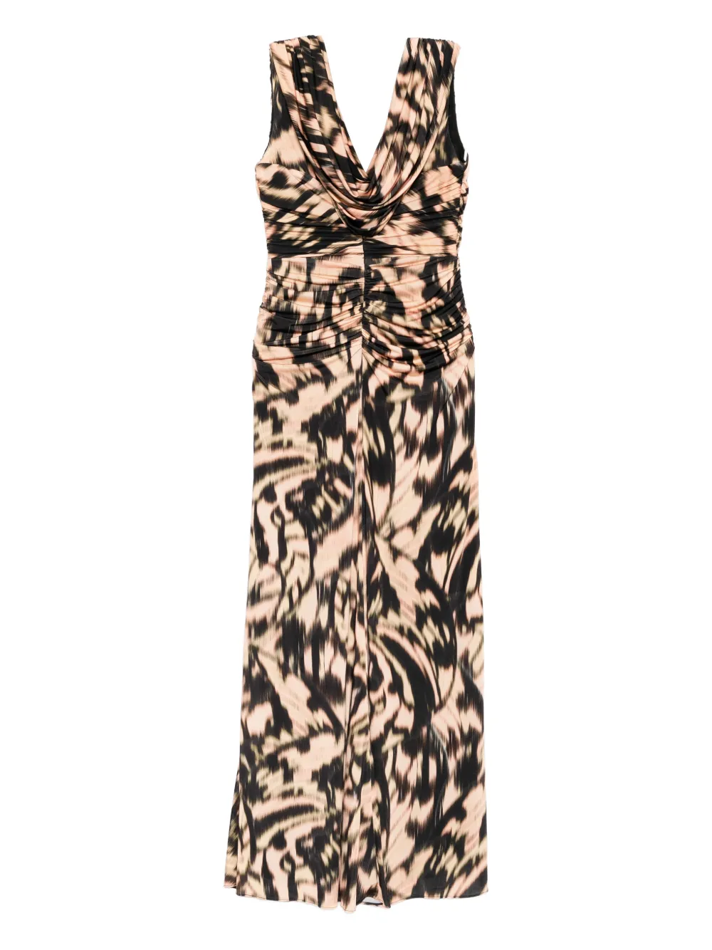 Amsale Jurk met print - Oranje