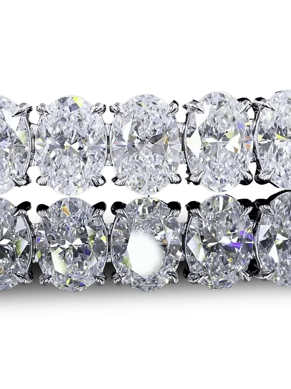 Jewels Aficionado 14k White Gold Diamond Bracelet In Metallic