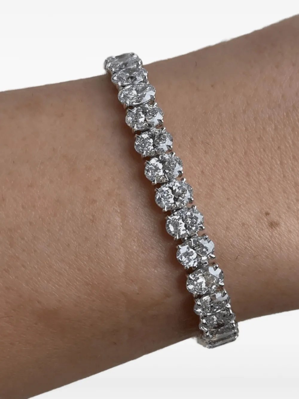 Jewels Aficionado 14k White Gold Diamond Bracelet In Metallic
