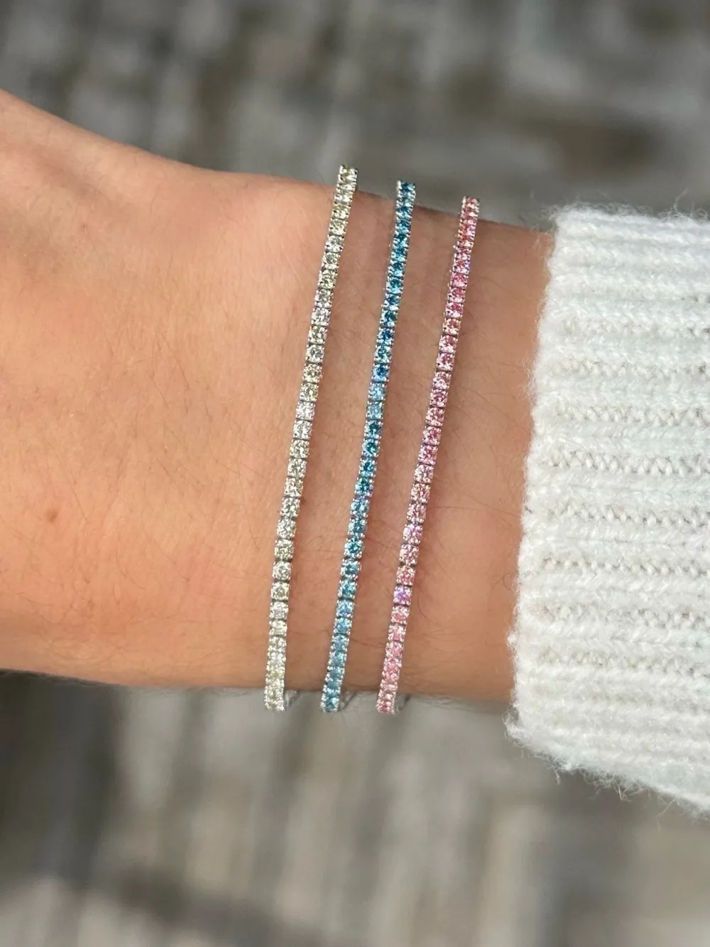 Jewels Aficionado 14k White Gold Diamond Tennis Bracelet In Silver