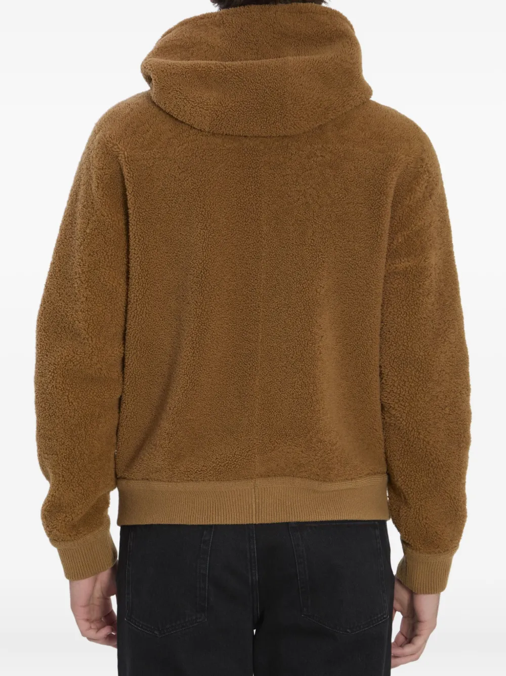 Loewe Hooded Reversible Leather Jacket In Brown