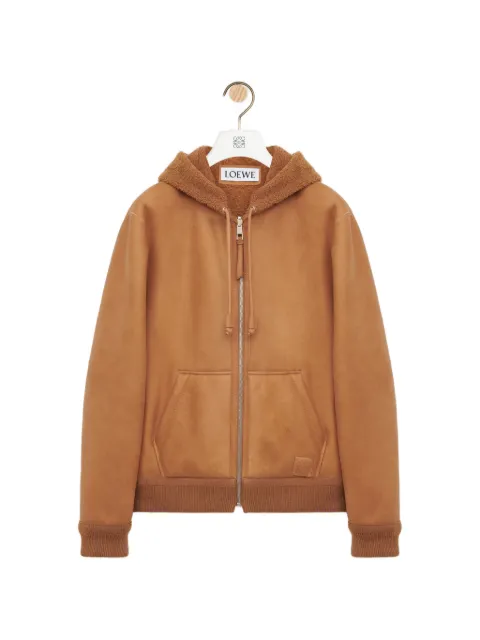 LOEWE hooded jacket in shearling