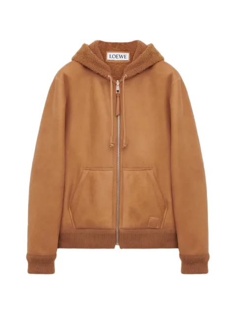 LOEWE hooded jacket in shearling