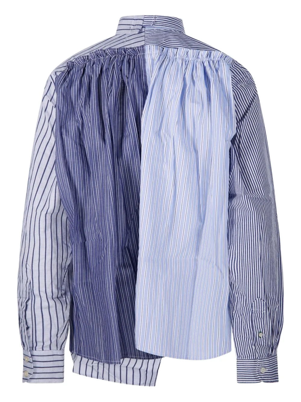 E.L.V DENIM striped pocket shirt - Blauw