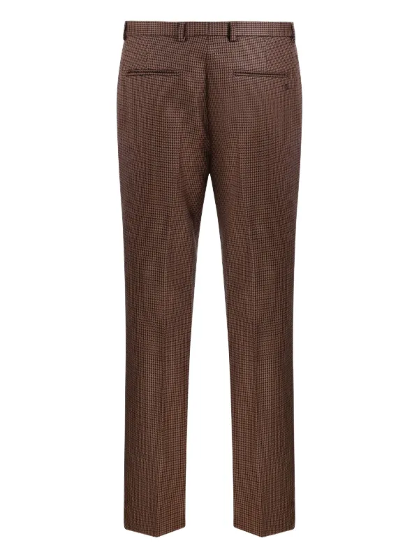 Gucci Houndstooth Trousers | Brown | FARFETCH