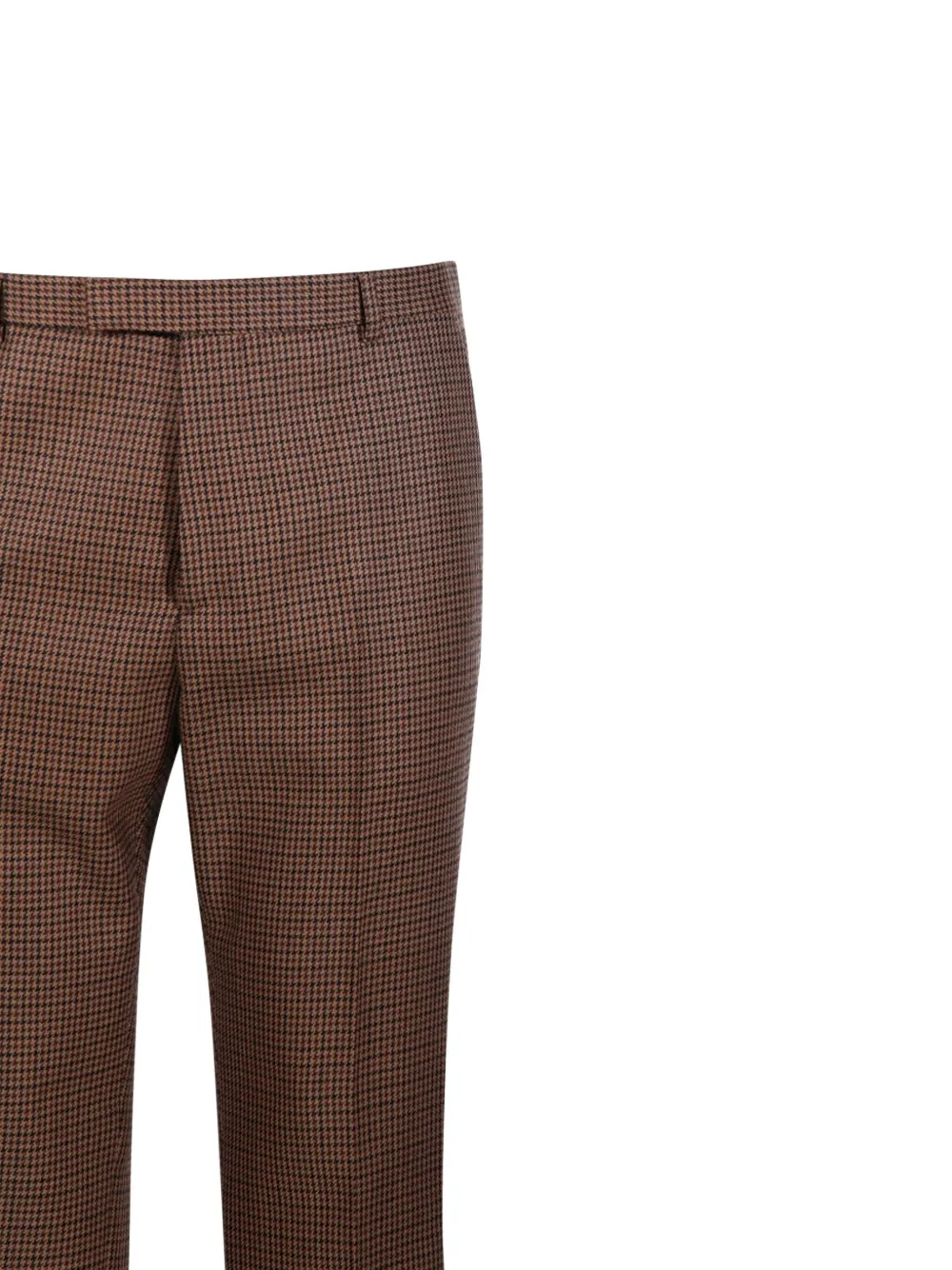 Gucci Broek met pied-de-poule print Bruin