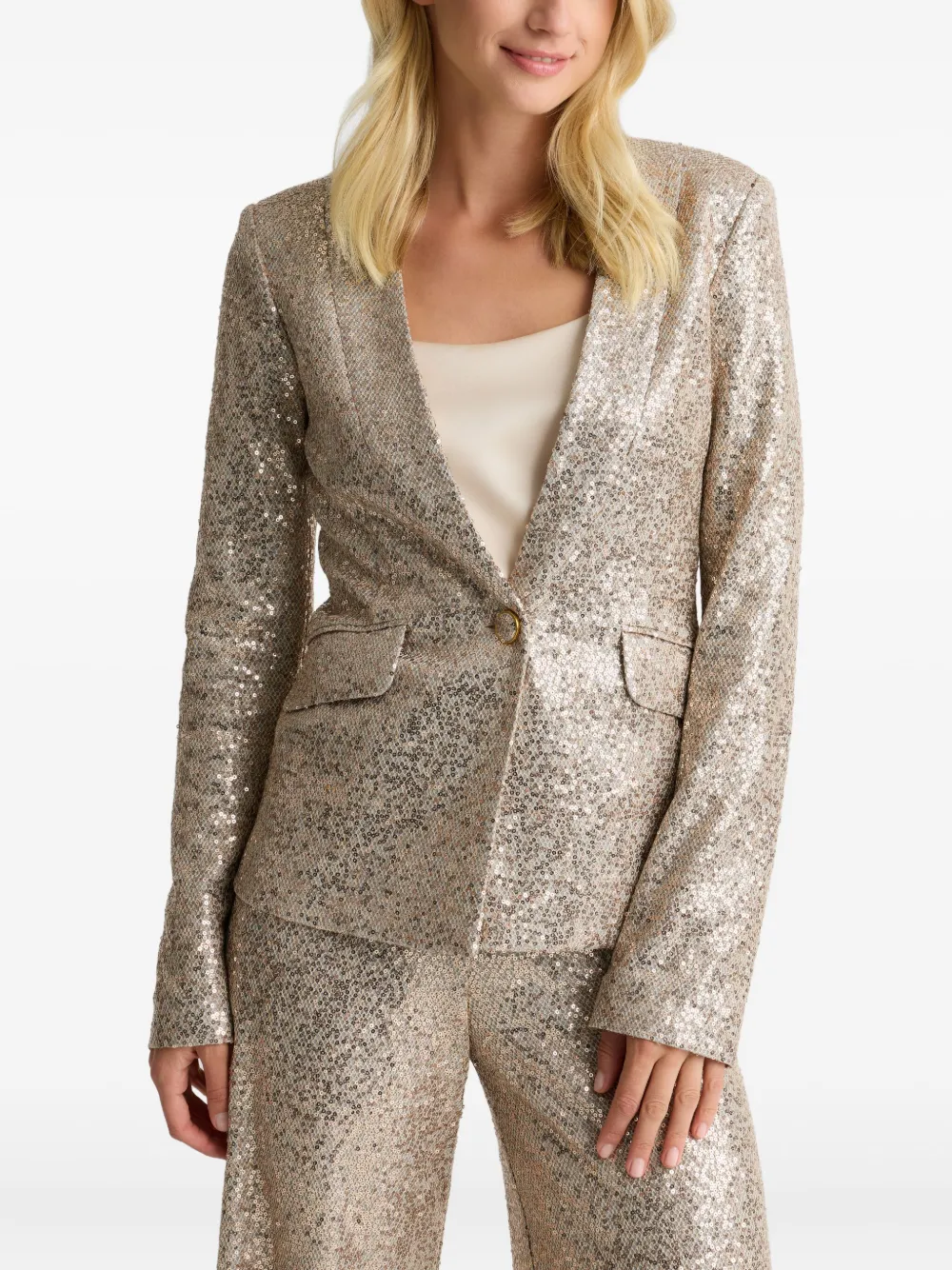  St. John Sequin Jacket - Neutrals 