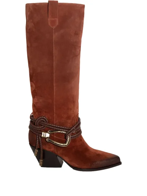 CHUCKIES braided-buckle boot