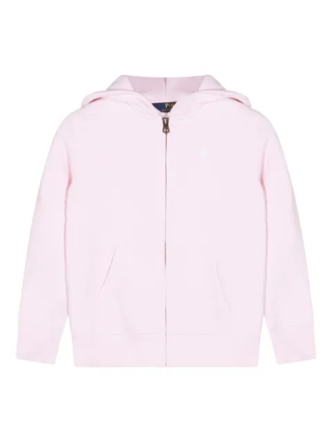 POLO RALPH LAUREN KIDS hættetrøje med logodetalje og lynlås