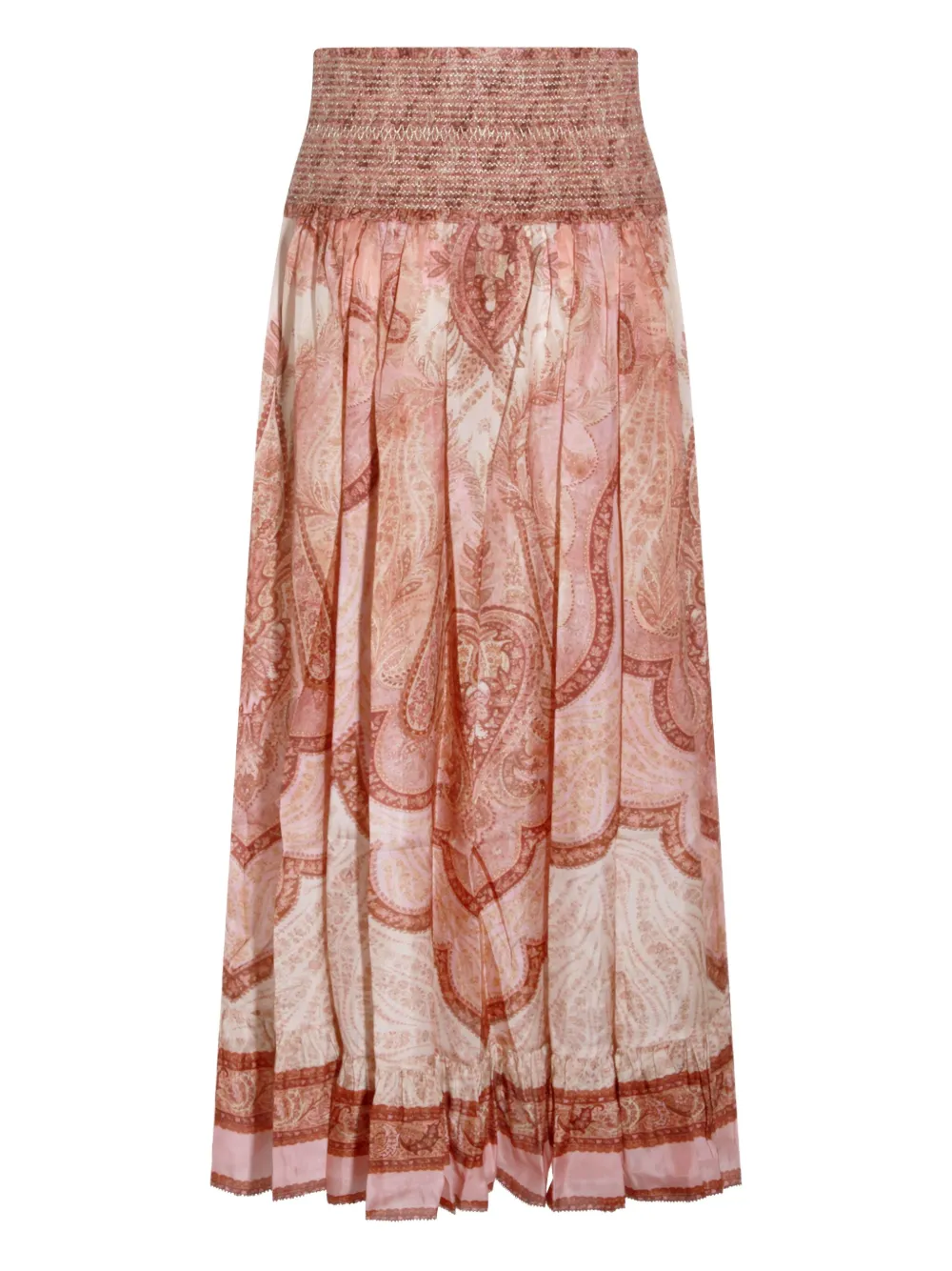 ZIMMERMANN paisley-print midi skirt - Rood