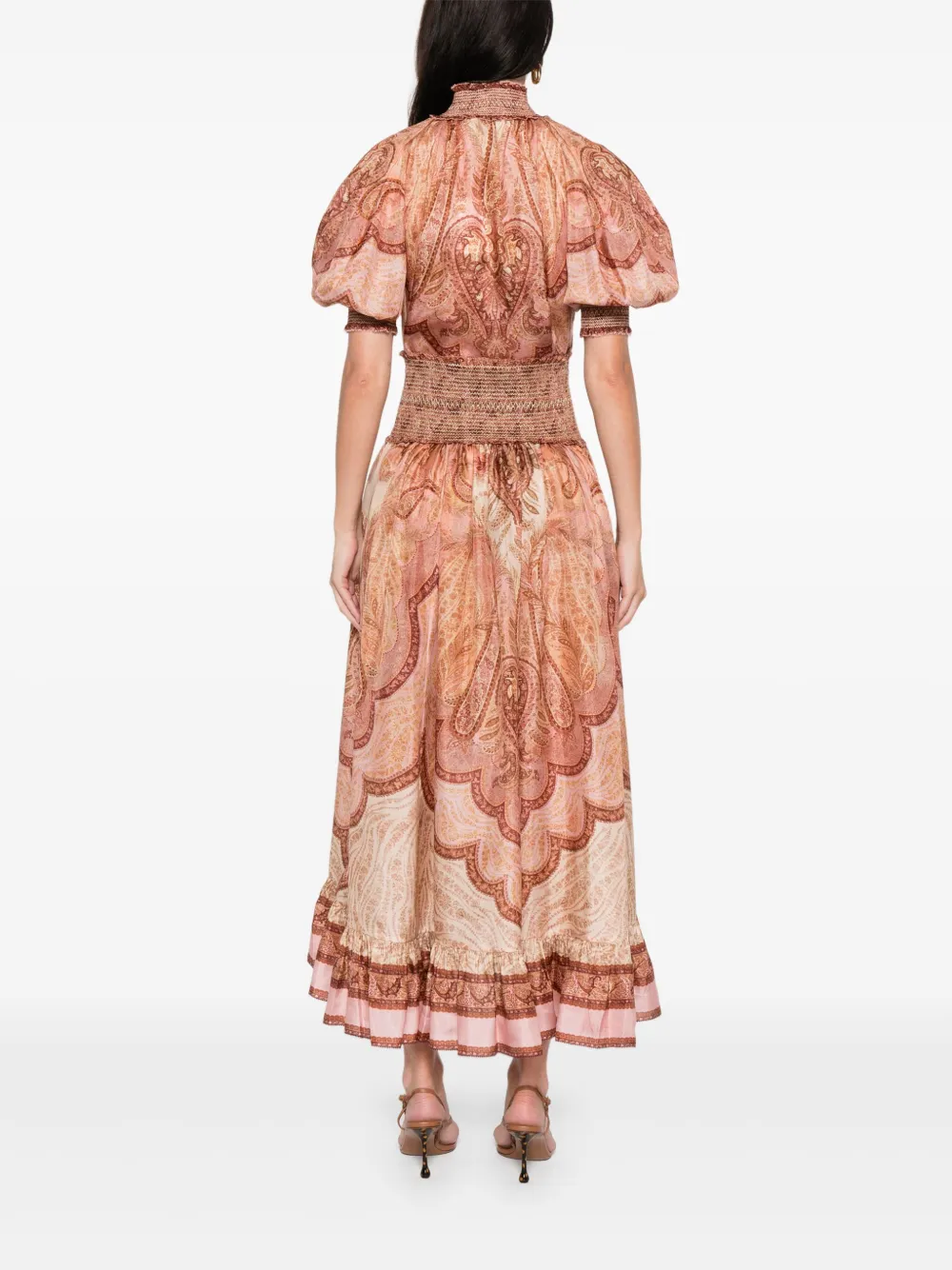 ZIMMERMANN Midi-rok met paisley-print Rood
