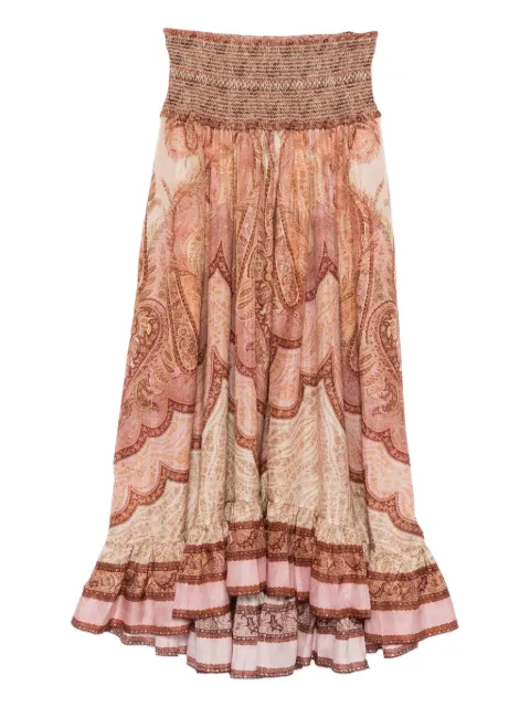 ZIMMERMANN paisley-print midi skirt