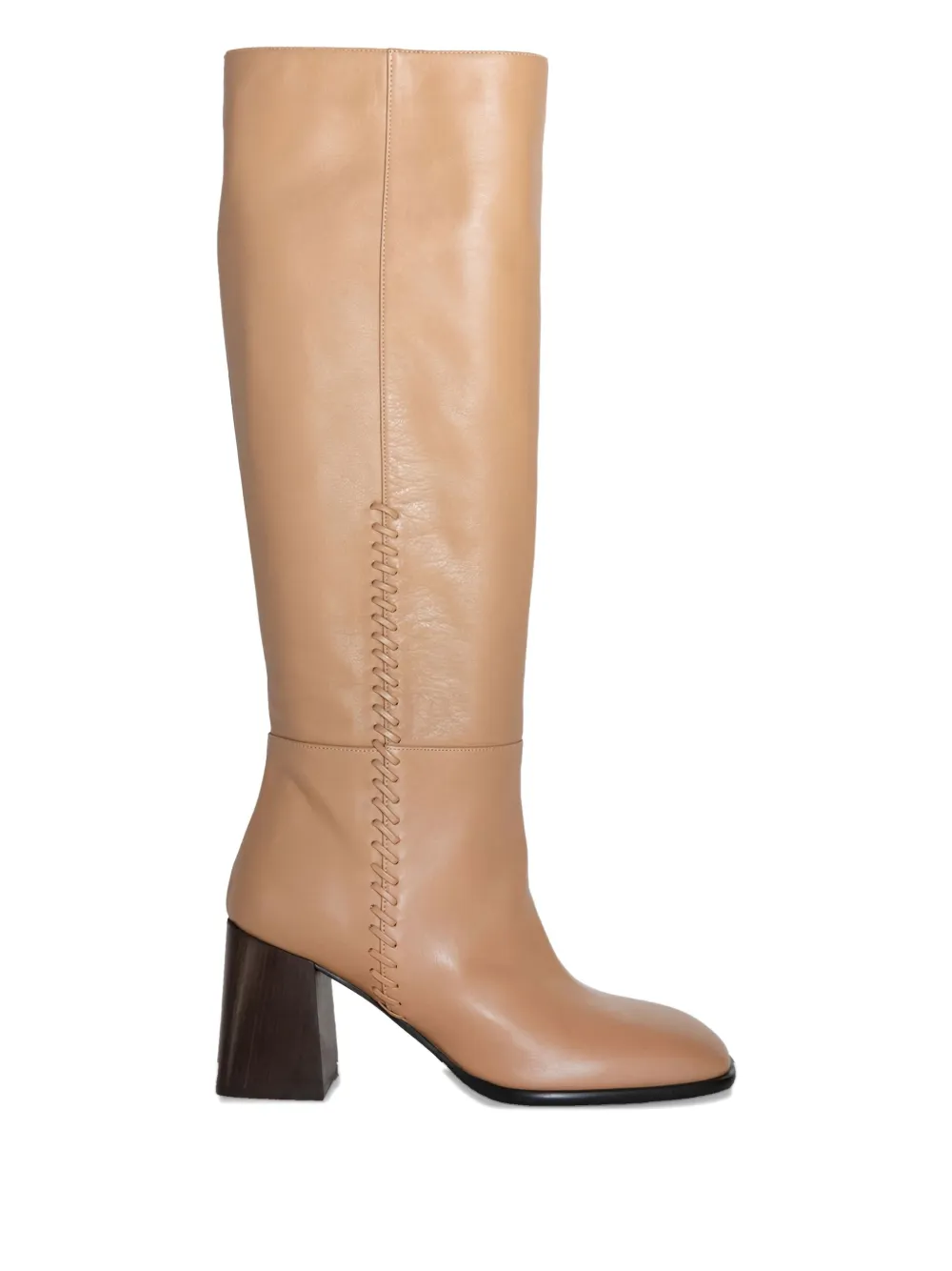 CHUCKIES Stitch Detail Block Heel Boot | Knee-High Boots | Image 2