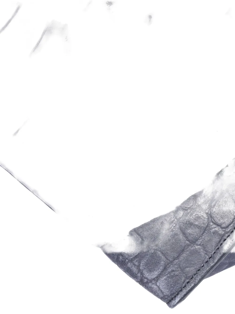 CELINE Pre-owned Phantom Bag Crocodile Embossed Leather Medium Tote Bag In Black