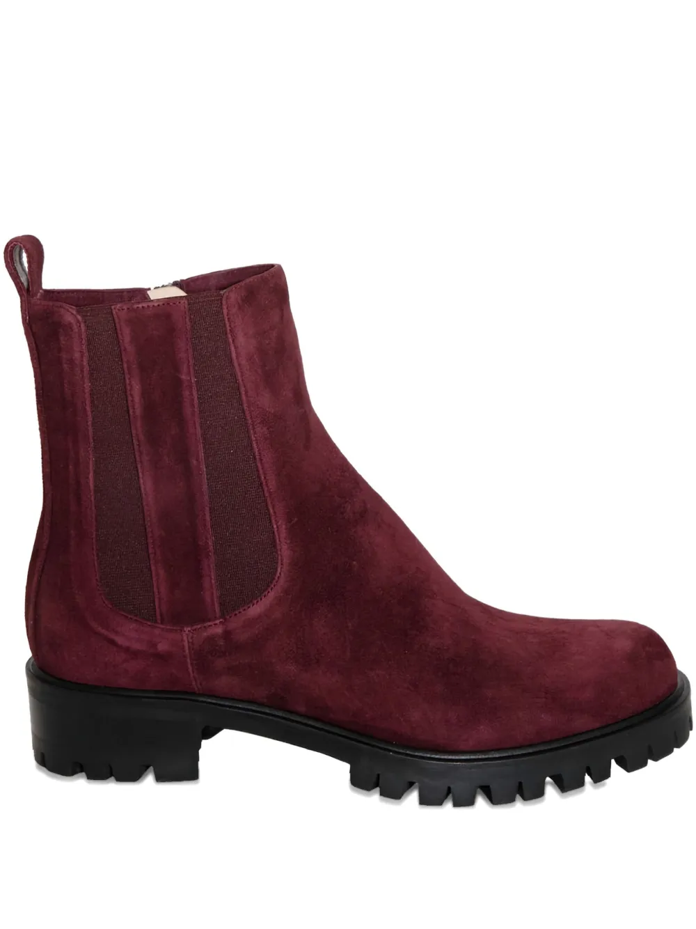 CHUCKIES lug-sole suede boot | Red | Image 1