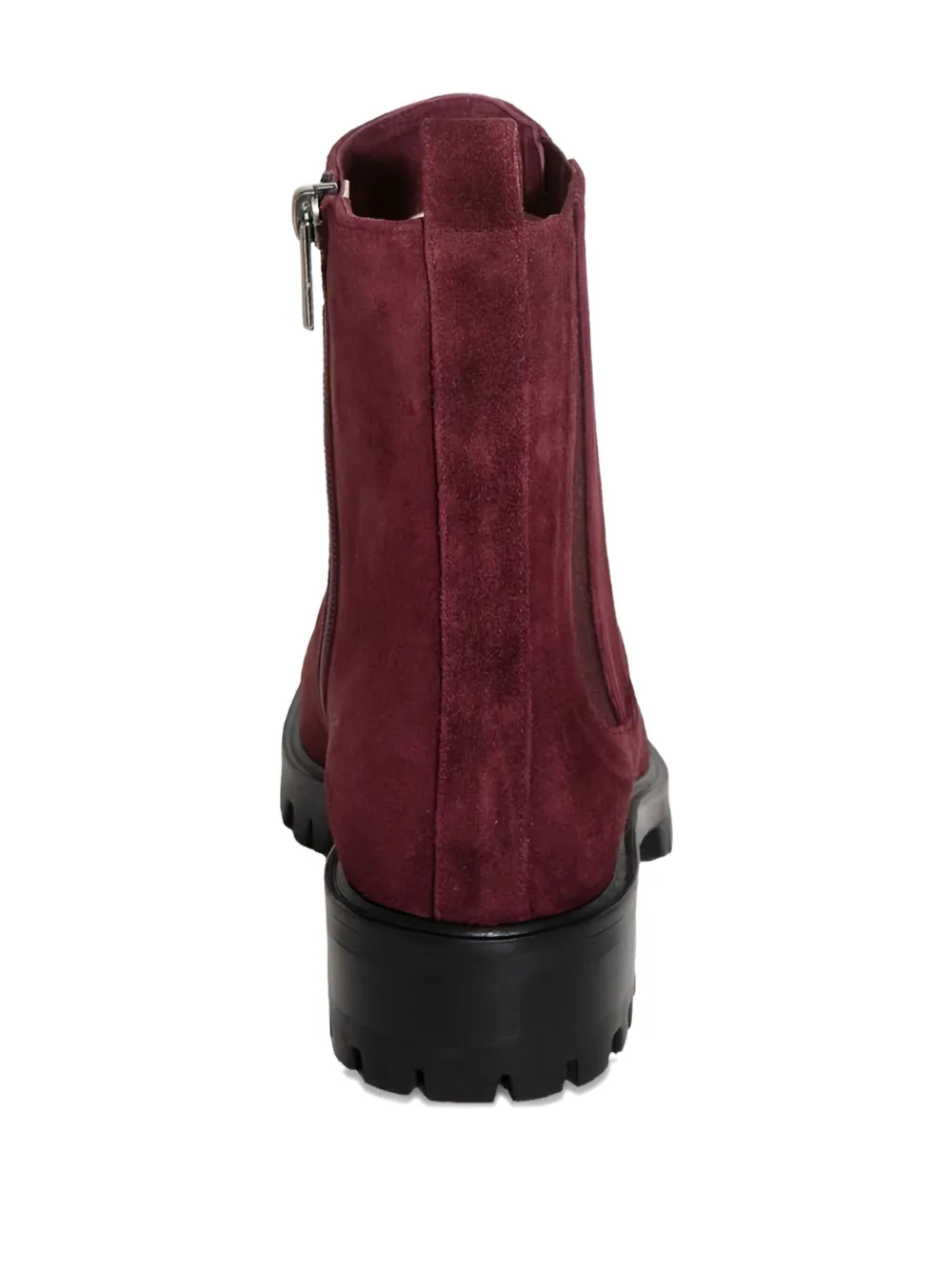 CHUCKIES Suède laarzen met chunky zool Rood