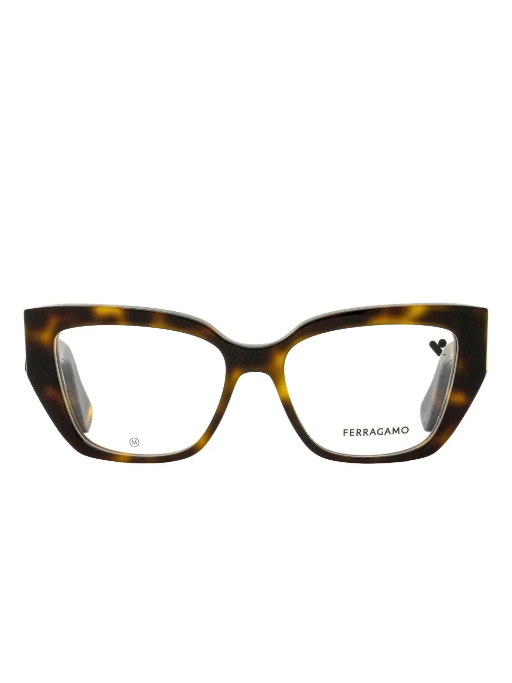 Ferragamo Eyewear Flared Rectangular Glasses In Brown