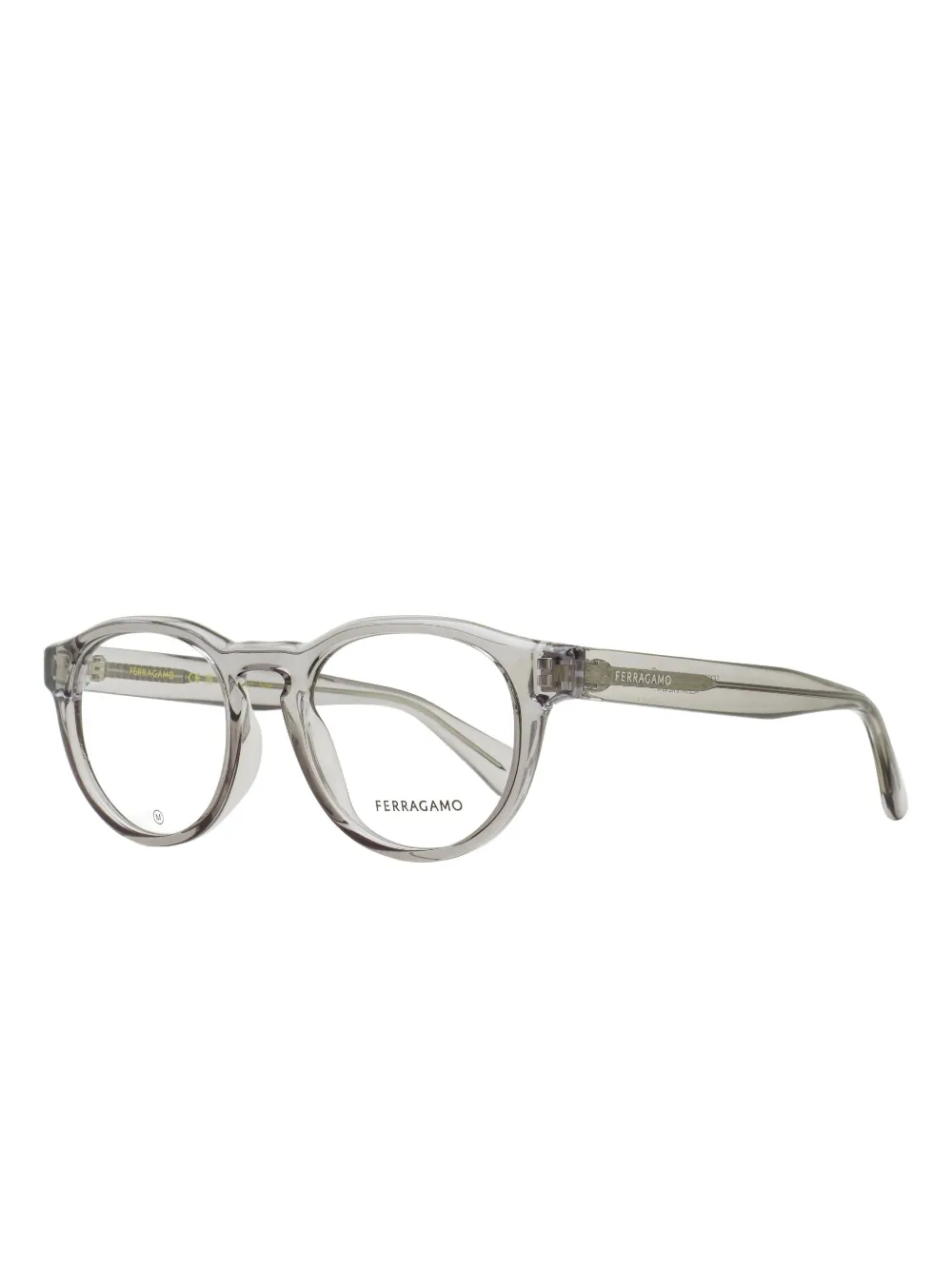 Ferragamo Eyewear Keyhole Bridge Pantos Glasses In Gray