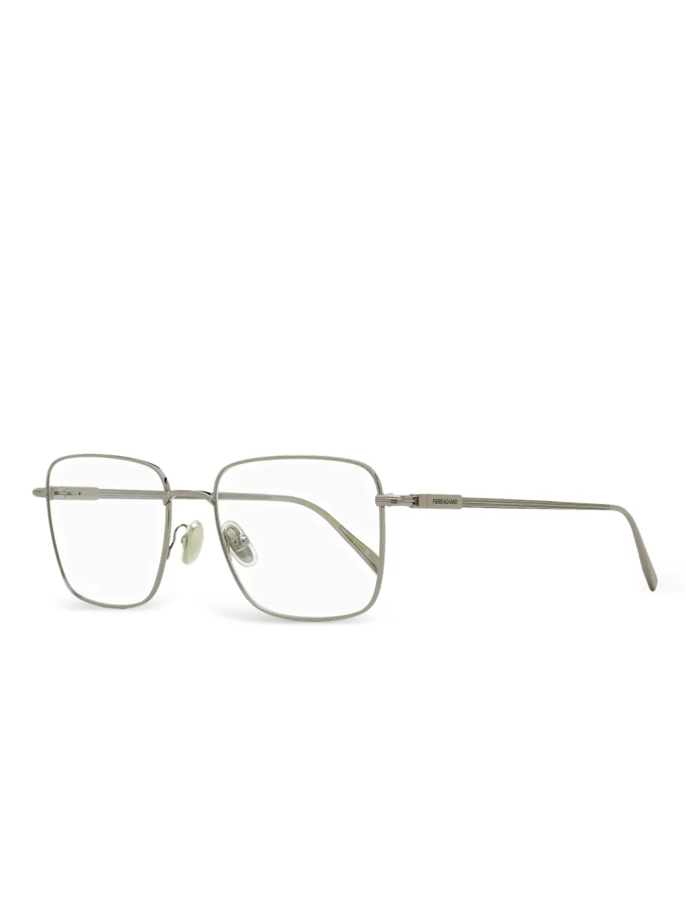 Ferragamo Eyewear ribbed profile rectangle frame glasses | Image 2