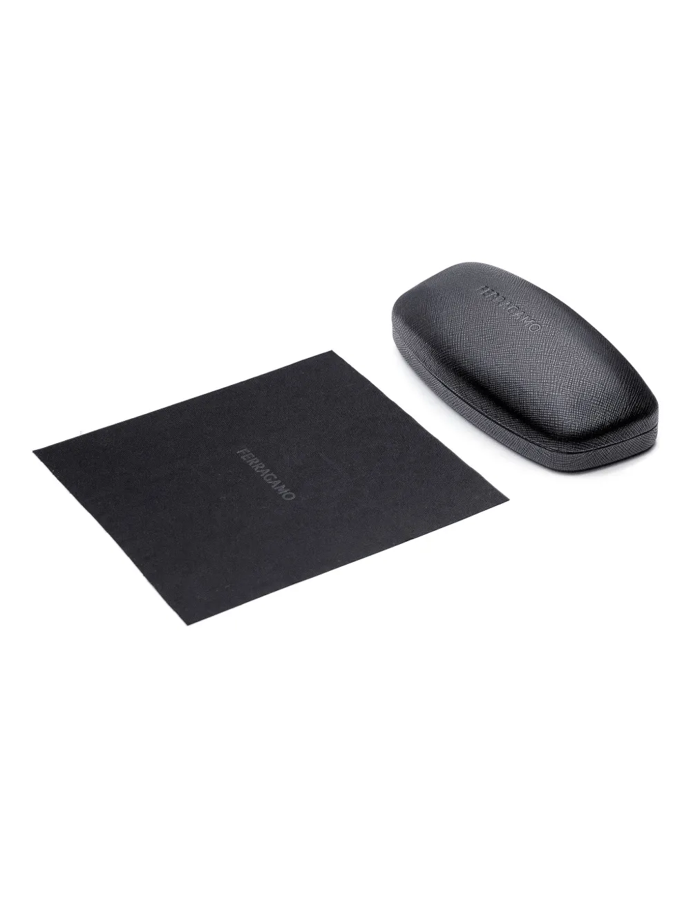 Ferragamo Eyewear Bril met geribbeld rechthoekig montuur Zilver