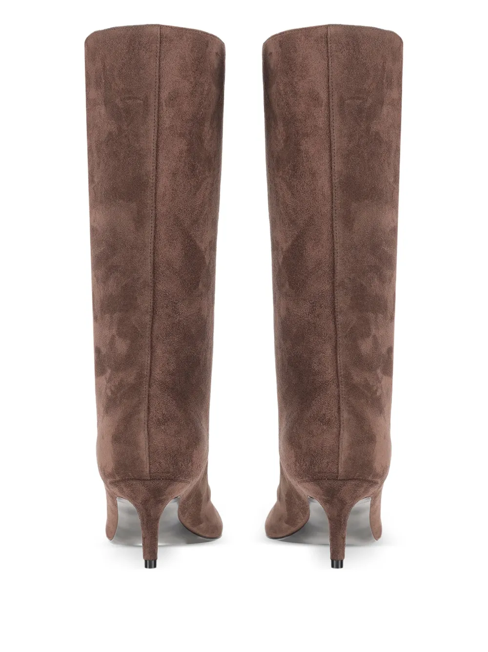 Amina Muaddi 60 mm Fiona laarzen met toelopende neus Bruin