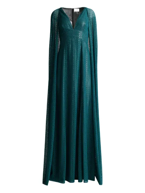 St. John cape-insert gown