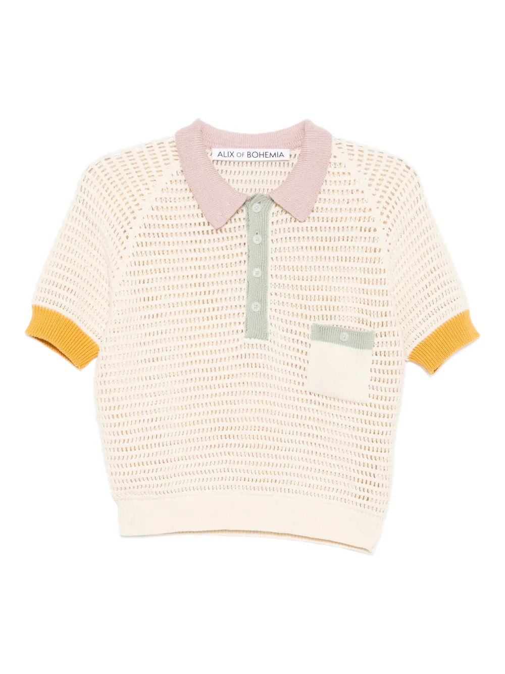 Alix of Bohemia contrast-trim polo top | White | Image 1