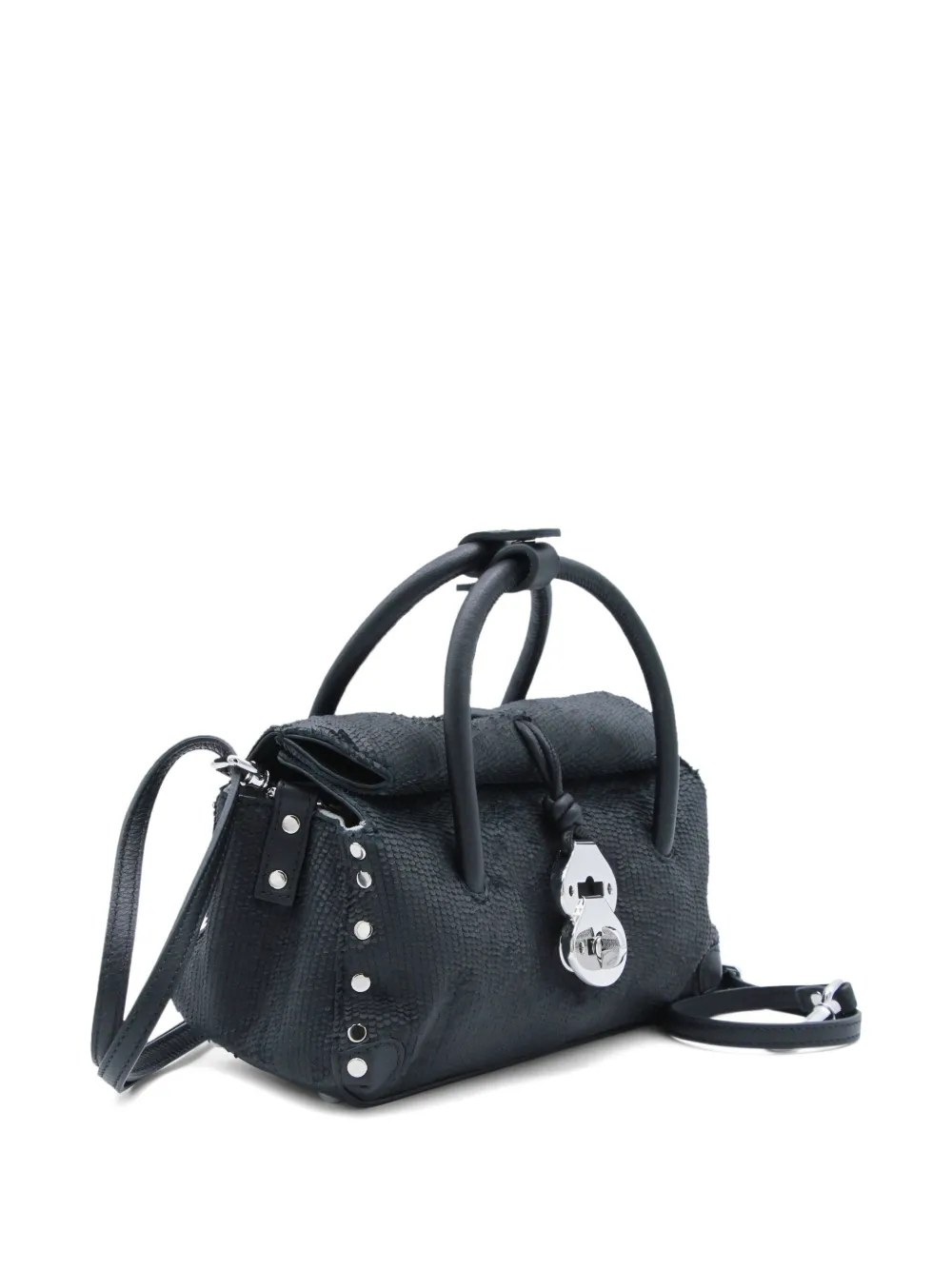 Zanellato Dotta Studded Tote Bag In Black