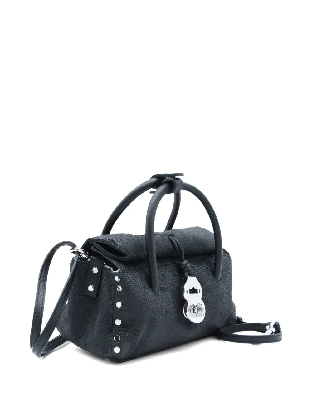 Zanellato Dotta studded tote bag - Zwart