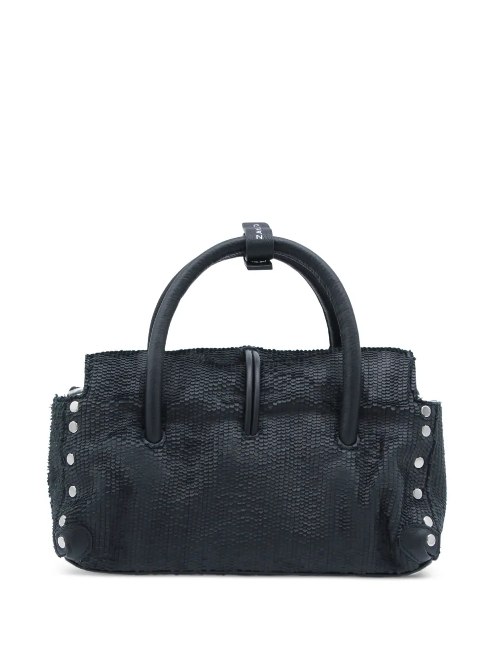 Zanellato Dotta shopper met studs Zwart